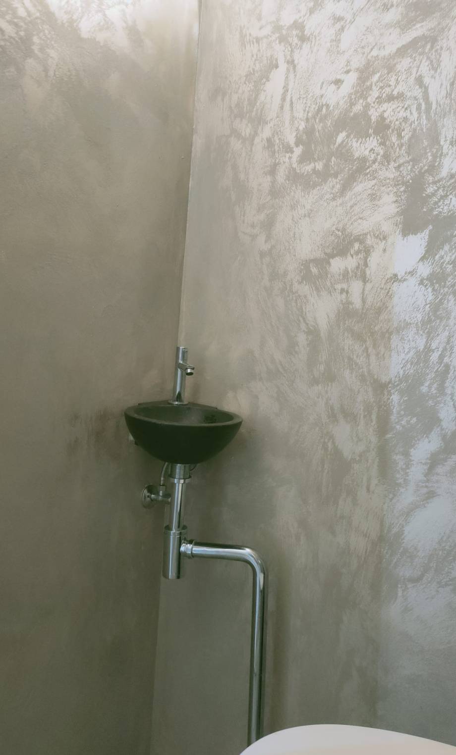 WC toilet met stucwand WC toilet met stucwand